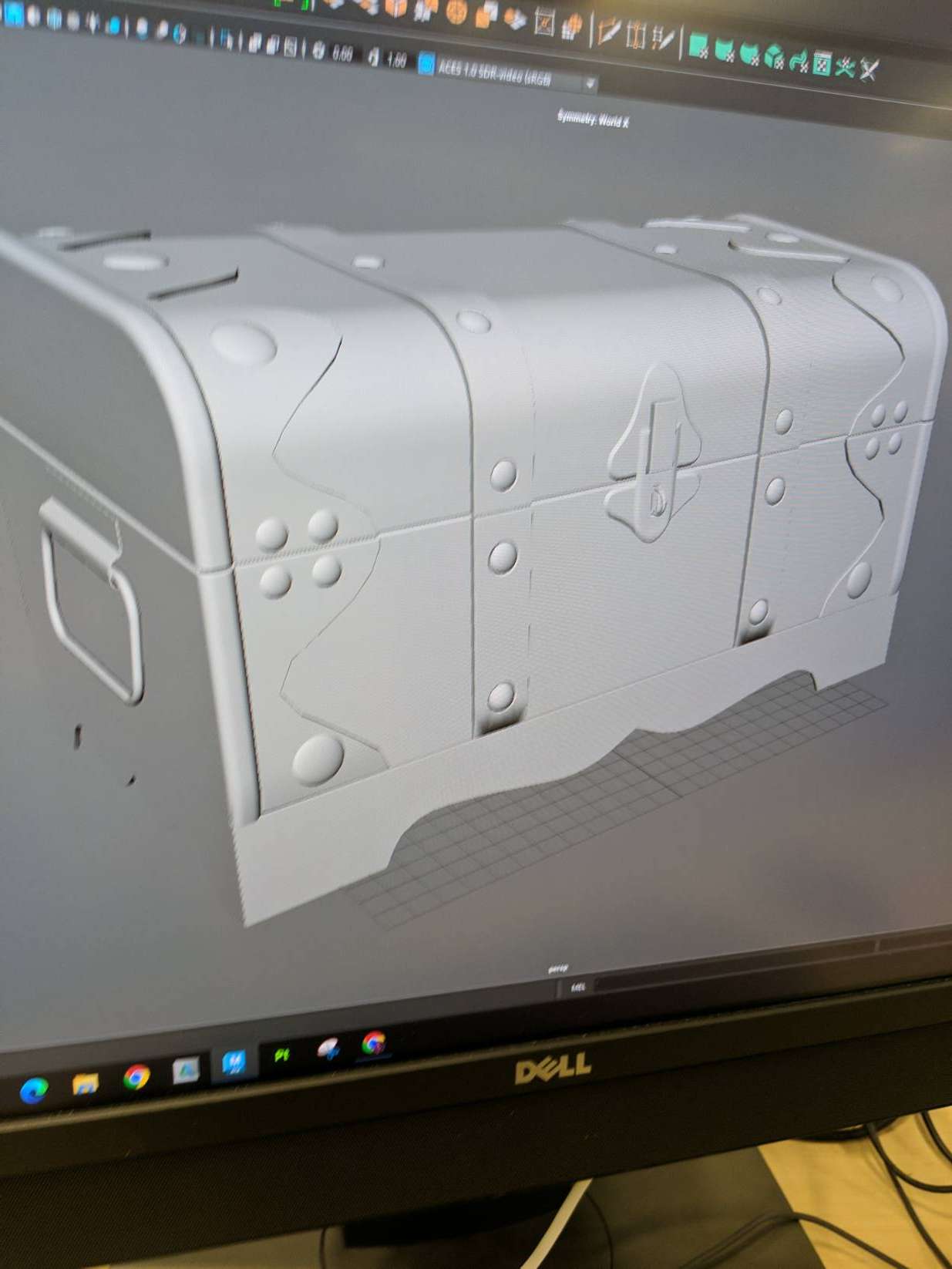 Treasure chest — modeled in Maya