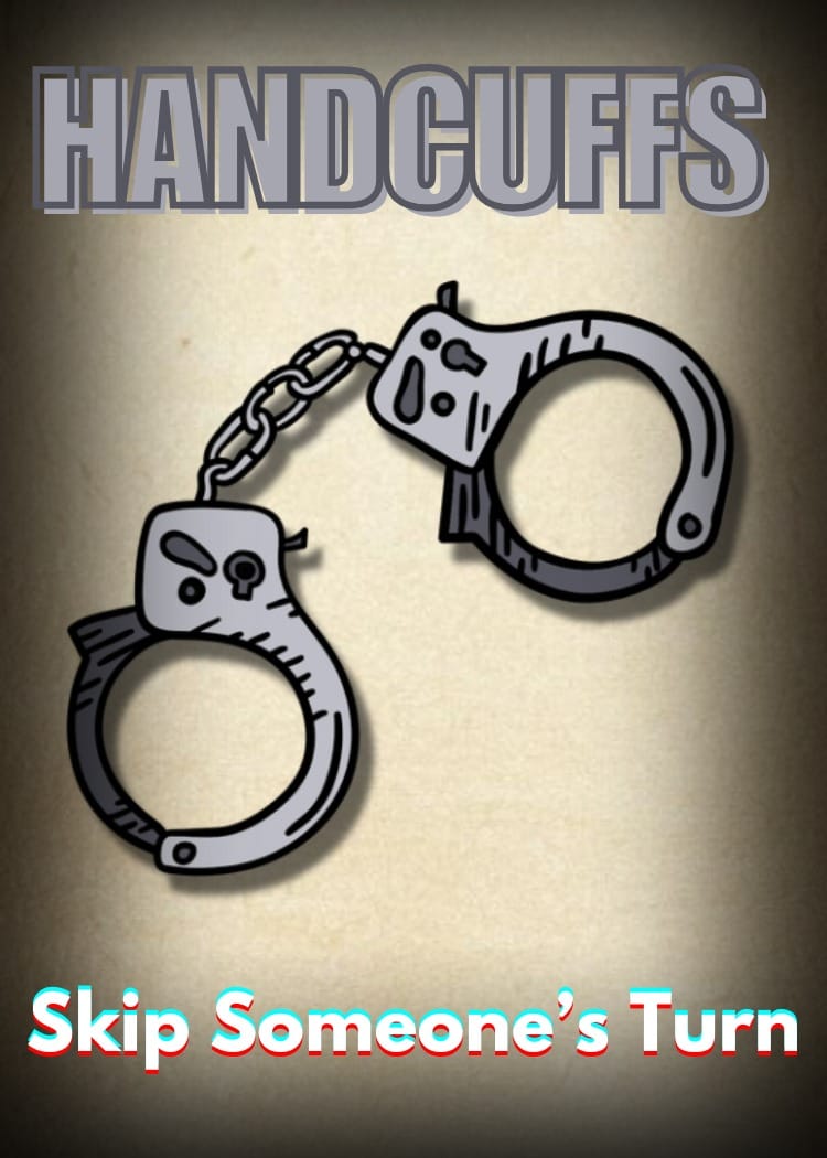 Handcuffs item card — skip someone's turn