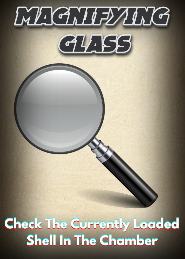Magnifying Glass item card — check the currently loaded shell