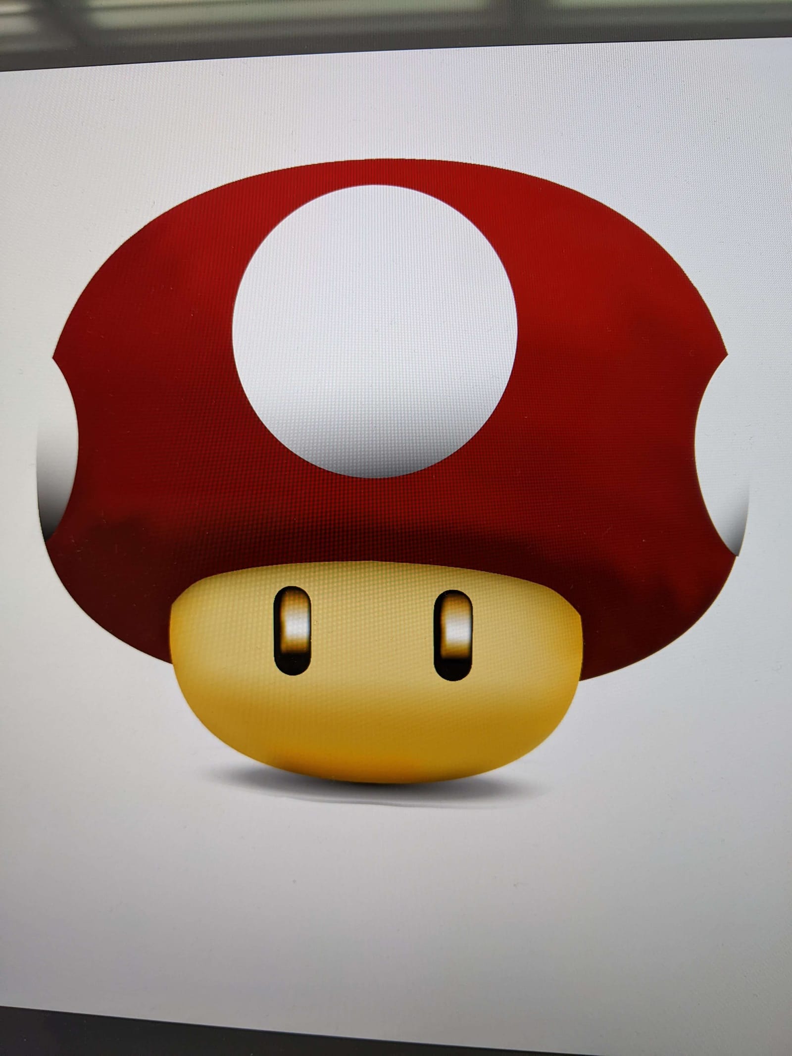 Mario mushroom drawn as vector art in Illustrator